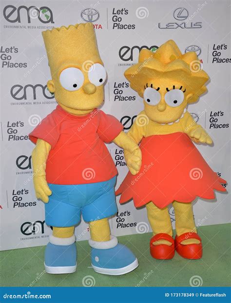 Bart Simpson Y Lisa Simpson Imagen de archivo editorial - Imagen de