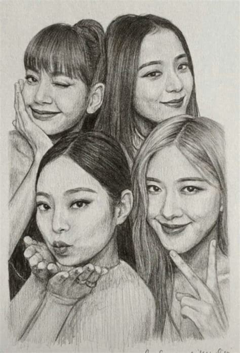 bllkpiik drawing jennie drawing blackpink blackpink drawing