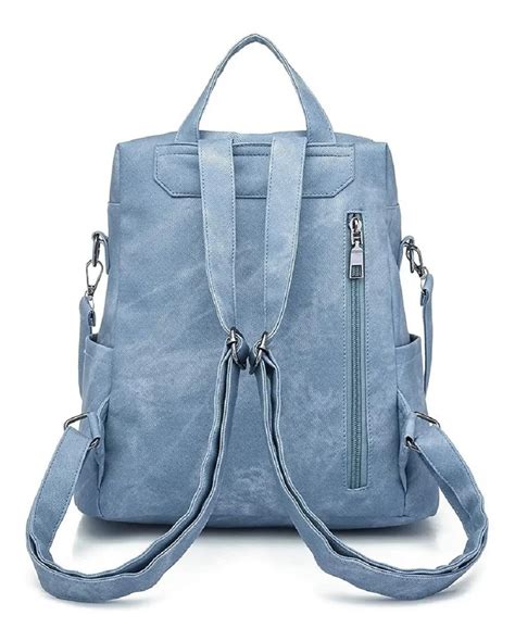 Mochila Antirrobo De Cuero Sintético Azul Coppel