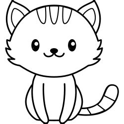 Cat Coloring Pages for Kids - Easy Printable 15+ Images - Kids Drawing Hub