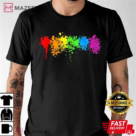 Rainbow Flag Human LGBT Gay Pride T Shirt