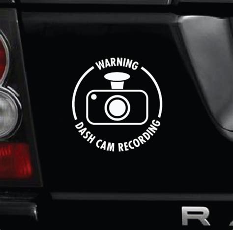 car camera sticker Warning Dash Cam CCTV Stickers Various sizes and ...