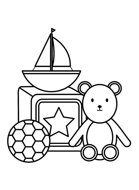 Baby Toys Coloring Page Free Printable Coloring Pages