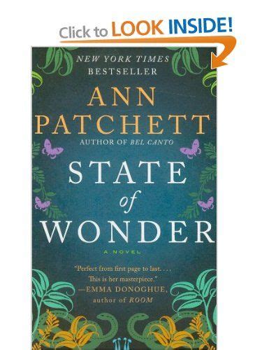 State Of Wonder Uk Ann Patchett Books Wonder Novel Wonder