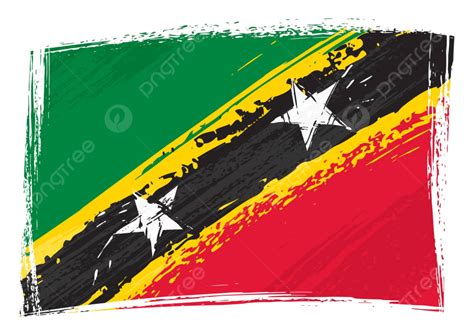 Saint Kitts And Nevis Grunge Flag PNG Vector PSD And Clipart With