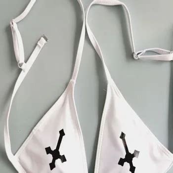 Sexy Bikini Thong Set Anime Print Bandeau Push Up Bikini Swimsuit Women Swimwear Biquinis