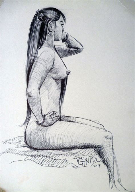 Nude Model Drawing Ibiza