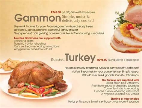 Menu At Fournos Bakery Pretoria