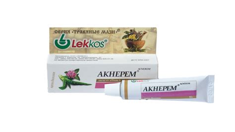 Травяная мазь "Акнерем" от рубцов, при угревой сыпи, 15 г (Леккос ...