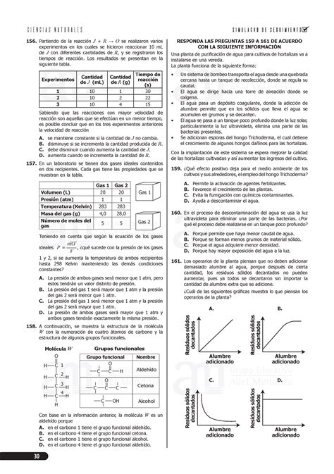 07 KS2 Quimica Respuestasd RESPONDA LAS PREGUNTAS 159 A 161 DE