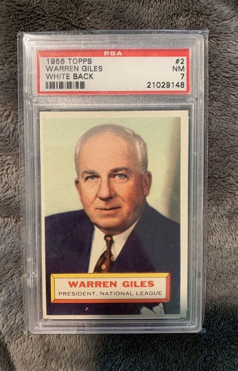 Topps Warren Giles Psa Hof Set Break Ebay