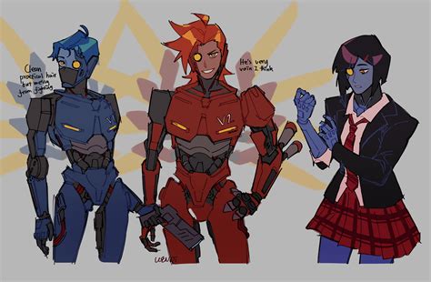 I drew V1, V2 and Mirage being human looking (I love the robots exactly ...