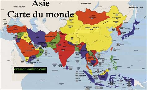 carte asie detaillee info voyage carte plan
