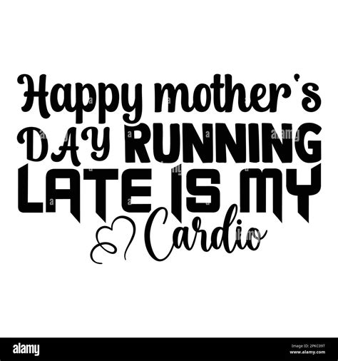 Happy Mothers Day Calligraphy Lettering Black And White Stock Photos