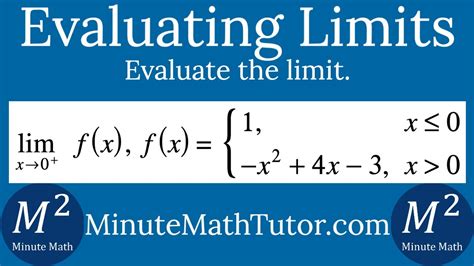 Evaluate Lim X 0 F X Where F X 1 When X0 X 2 4x 3 When X0