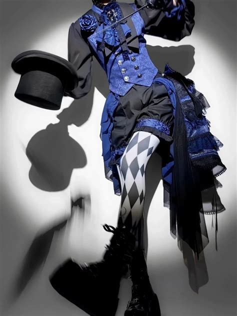 original design gothic lolita ouji lolita versatile side hem