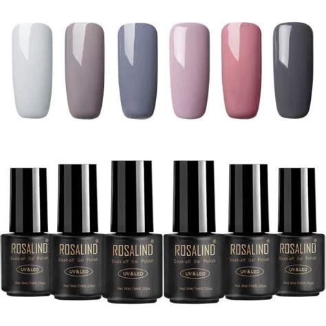 Vernis Semi Permanent Lot Vernis Gel Semi Permanent Gris Soak Off Vernis Ongles Gel Gray Nude