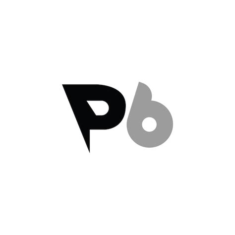 Premium Vector | P6 letter logo design
