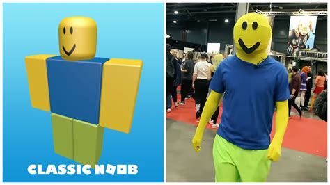 Roblox: Classic Noob In Real Life (characters in skins, models, heroes)