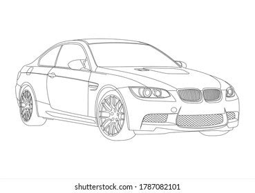 Car Outline Drawing Bmw