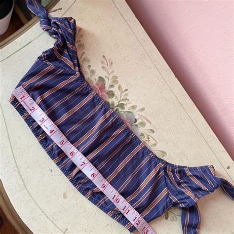 Eberjey Striped Purple Bikini Size Small Worn Depop