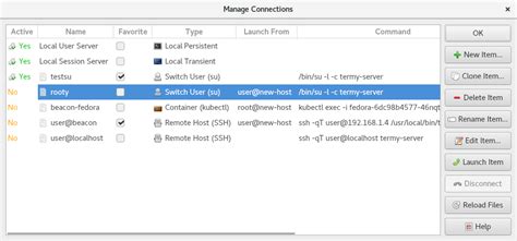 Manage Connections — TermySequence Documentation 1.1