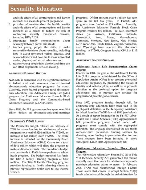 FY Sex Ed Abstinence Fact Sheet PDF