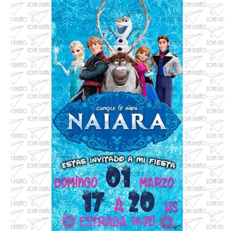 Frozen Invitación Digital Personalizada en venta en Deseado Santa Cruz