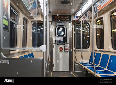 interior   train  cta  chicago il usa stock photo alamy