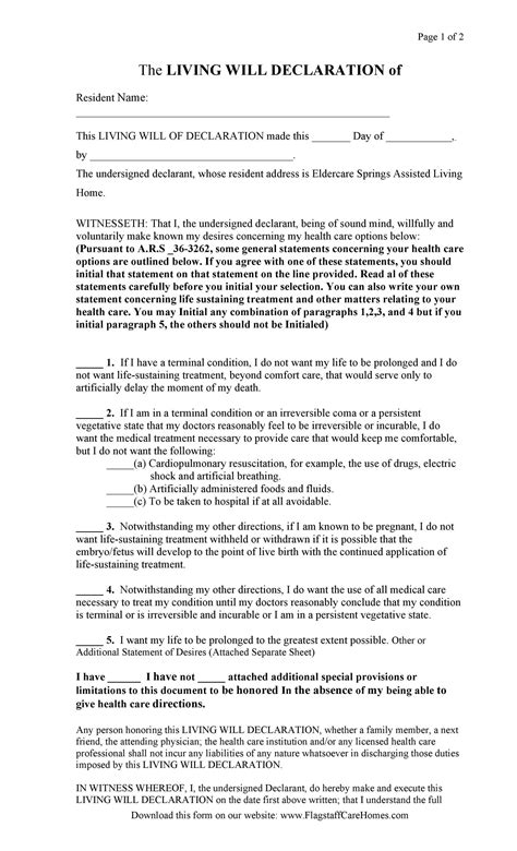 50 Free Living Will Templates & Forms [ALL STATES] ᐅ TemplateLab