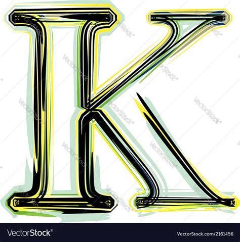 Font Letter K Royalty Free Vector Image VectorStock