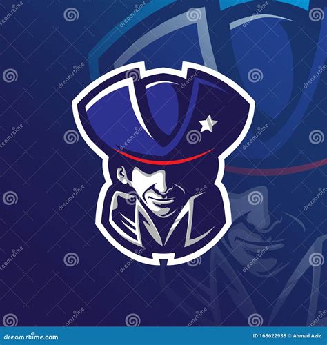 Patriot Mascot Logo Design Vector With Modern Illustration Concept
