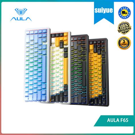 Aula F Three Mode Customized Mechanical Keyboard Full Key Hot Plug Gasket Structure Rgb E
