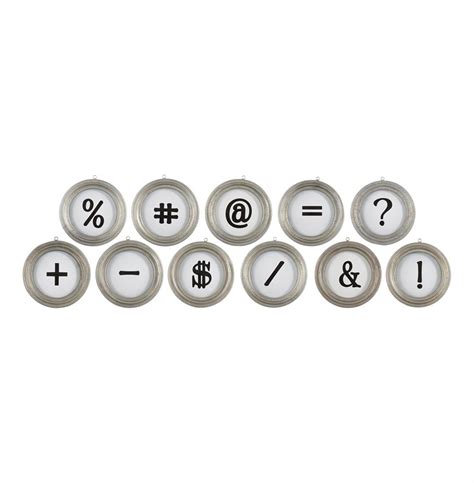 Vintage Typewriter Keys Metal Symbols Wall Decor Kathy Kuo Home