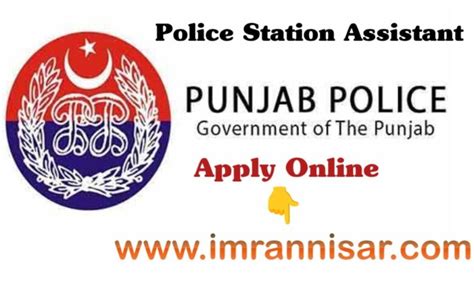 Police Station Assistant PSA Jobs 2024 Online Imran Nisar