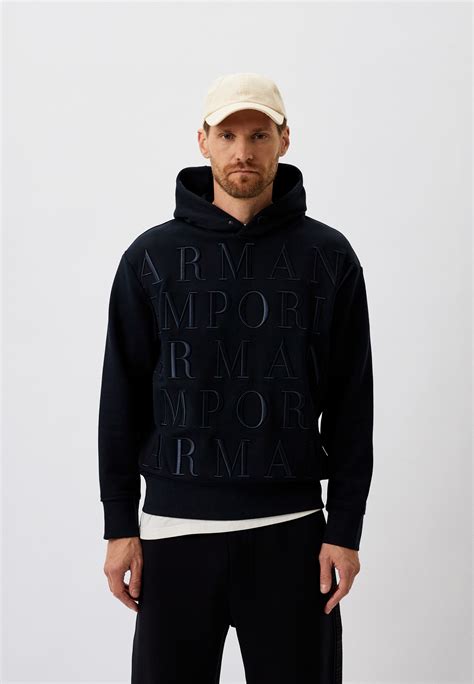 Худи Emporio Armani, цвет: синий, RTLACX010901 — купить в интернет ...