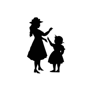 Girls Svg Little Girls Svg Playing Silhouette Vector Png Dx Inspire