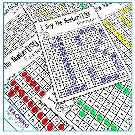 Number Recognition Activities I Spy Numbers Teaching Products