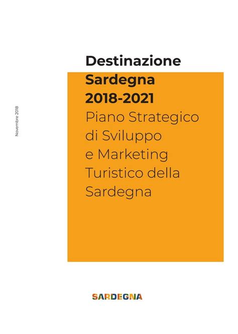 SARDEGNA Piano Strategico Turismo Novembre 2018 PDF