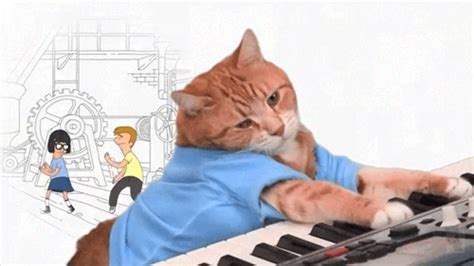 bob's burgers keyboard cat gif | WiffleGif