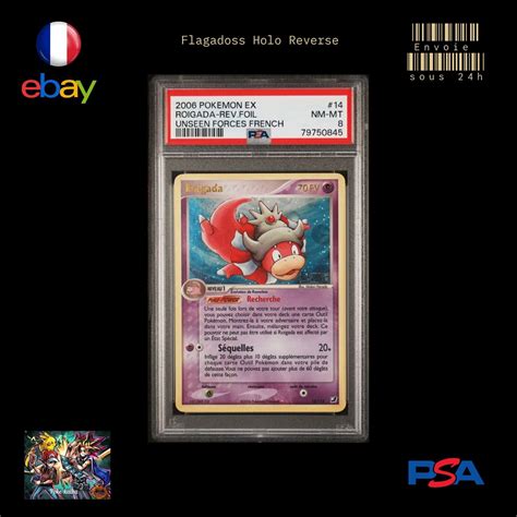 Flagadoss Holo Reverse Psa Bloc Ex Forces Cach Es Carte