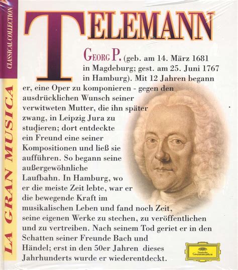 Georg Philipp Telemann Konzerte Musica Antiqua K Ln Reinhard