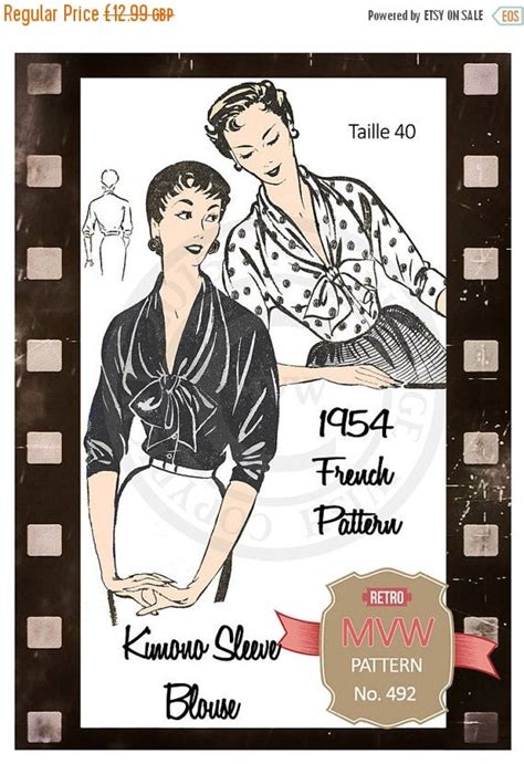 ON SALE S Pussy Bow Blouse French Sewing By MyVintageWish