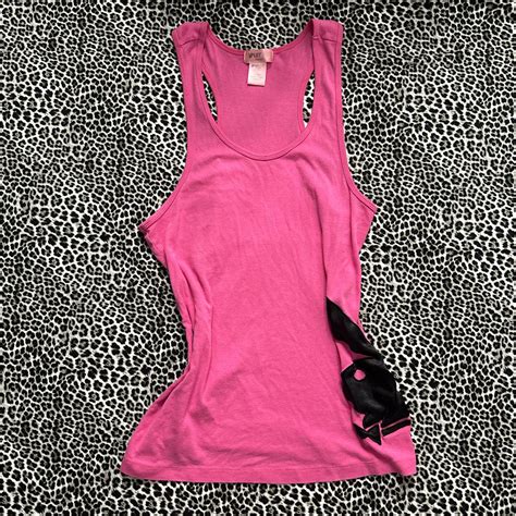 Hot Pink Playboy Tank Top Fits S M Y Kfashion Depop