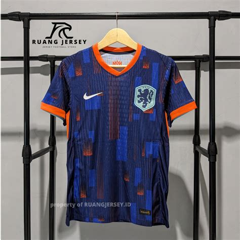 Jual Jersey Sepak Bola Belanda Away Euro 2024 Player Issue Version Pria