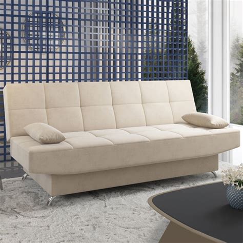 Sofá Cama Loft Reclinável Nude Viero Móveis MercadoLivre