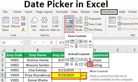 Making A Excel Date Picker