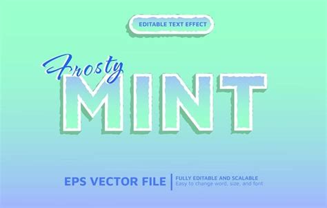 Premium Vector Editable Text Effect With Frosty Mint 3d Style With