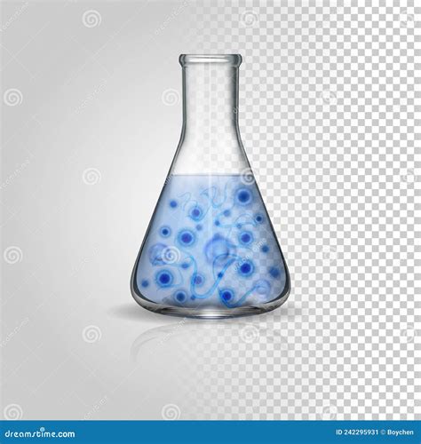 Conical Transparent Laboratory Flask Vector Stock Vector