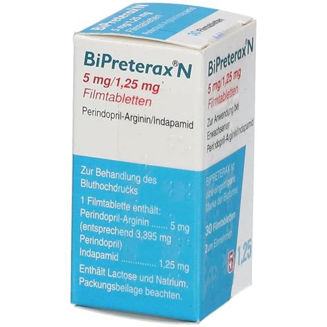 Bipreterax N 5 Mg 1 25 Mg 30 St Mit Dem E Rezept Kaufen Shop Apotheke